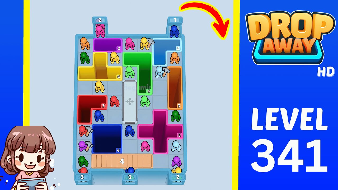 Drop Away Level 341: Drop Away Level 341 - Walkthrough Solution Game