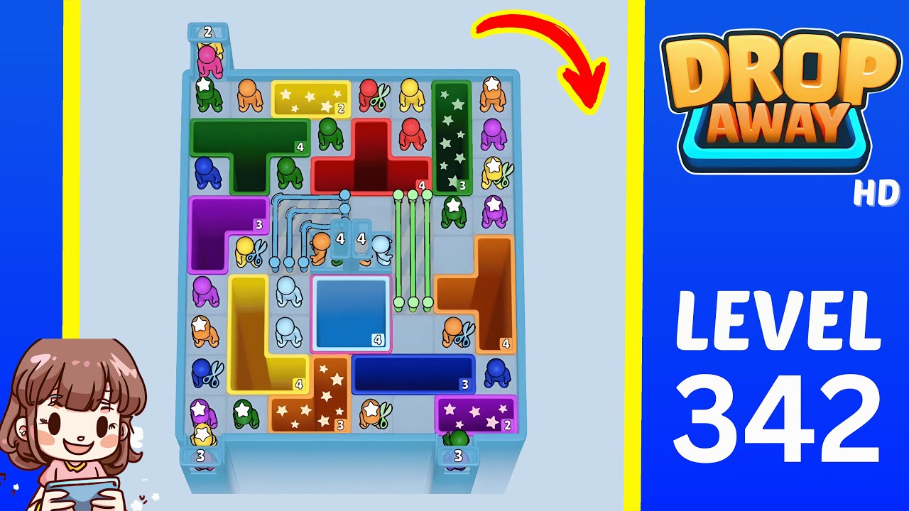 Drop Away Level 342: Drop Away Level 342 - Walkthrough Solution Game