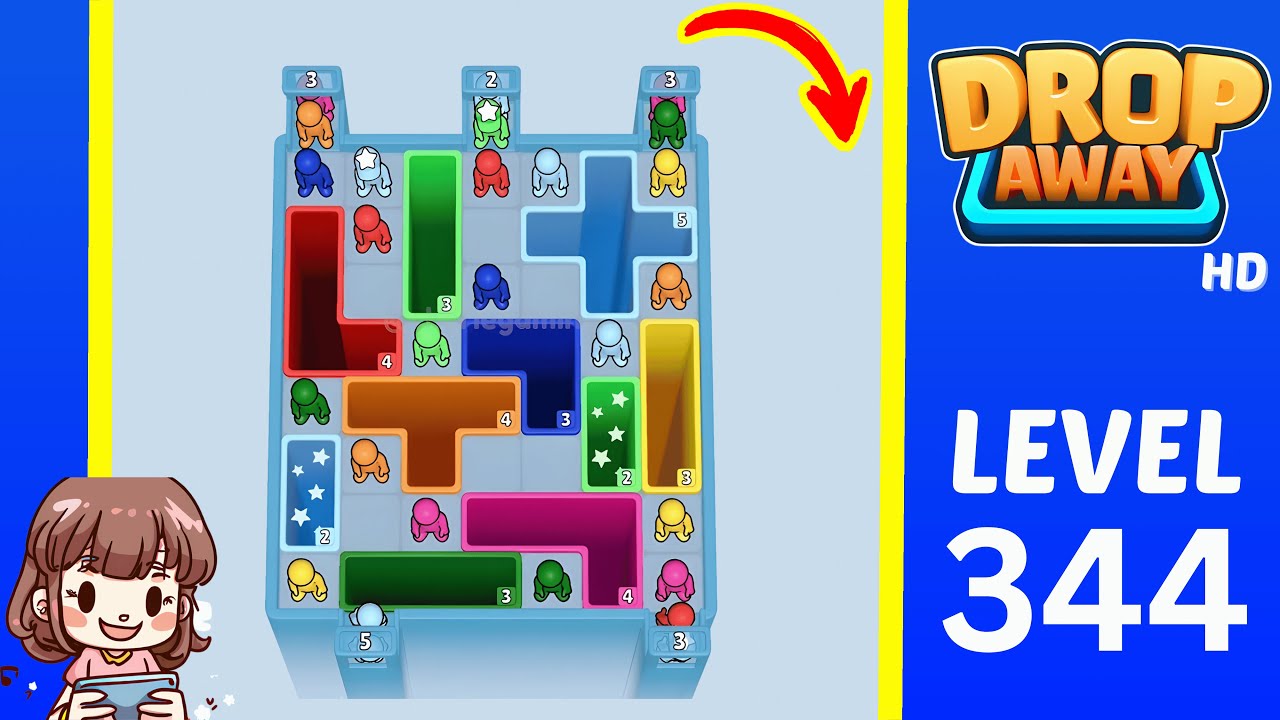 Drop Away Level 344: Drop Away Level 344 - Walkthrough Solution Game