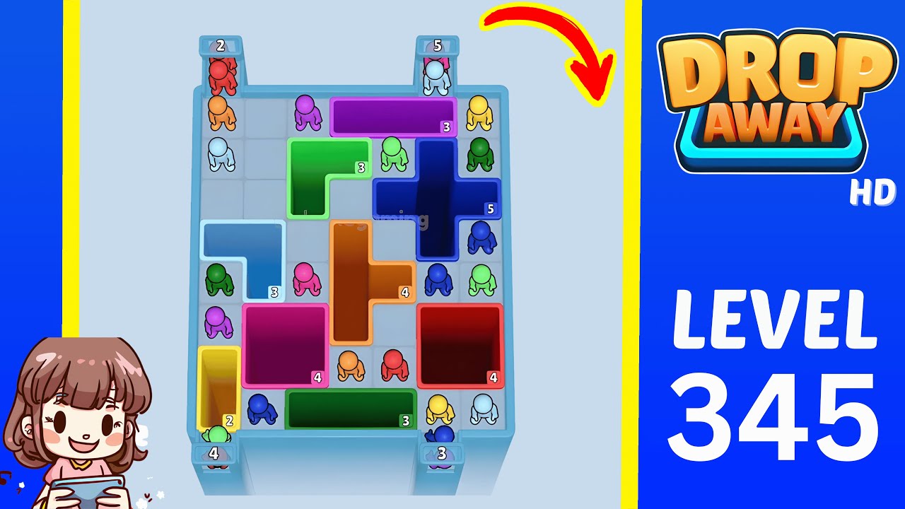 Drop Away Level 345: Drop Away Level 345 - Walkthrough Solution Game