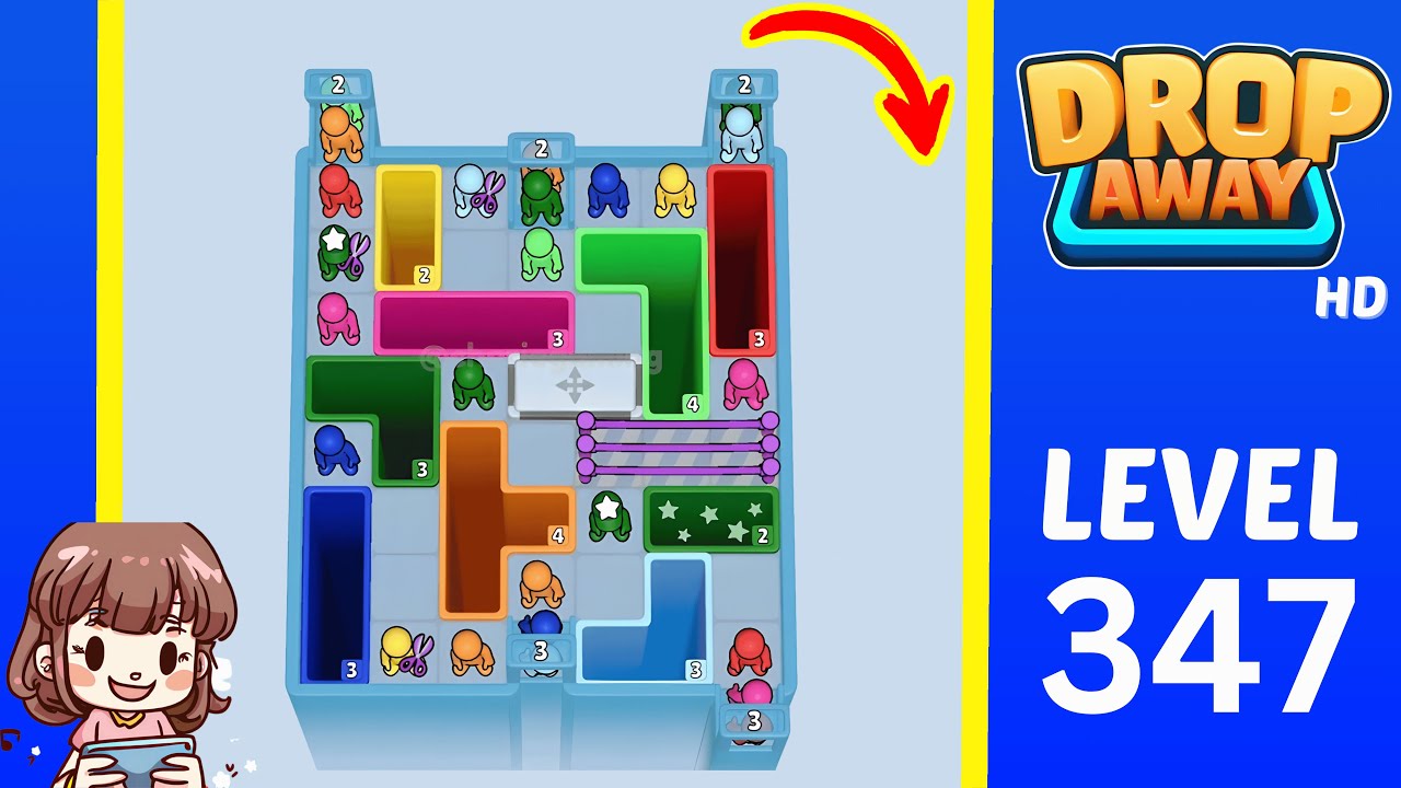 Drop Away Level 347: Drop Away Level 347 - Walkthrough Solution Game