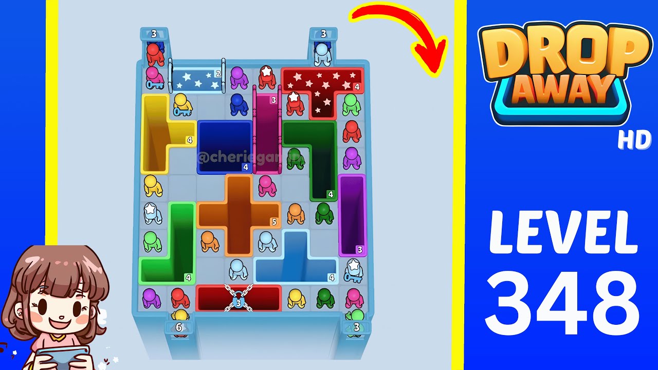 Drop Away Level 348: Drop Away Level 348 - Walkthrough Solution Game
