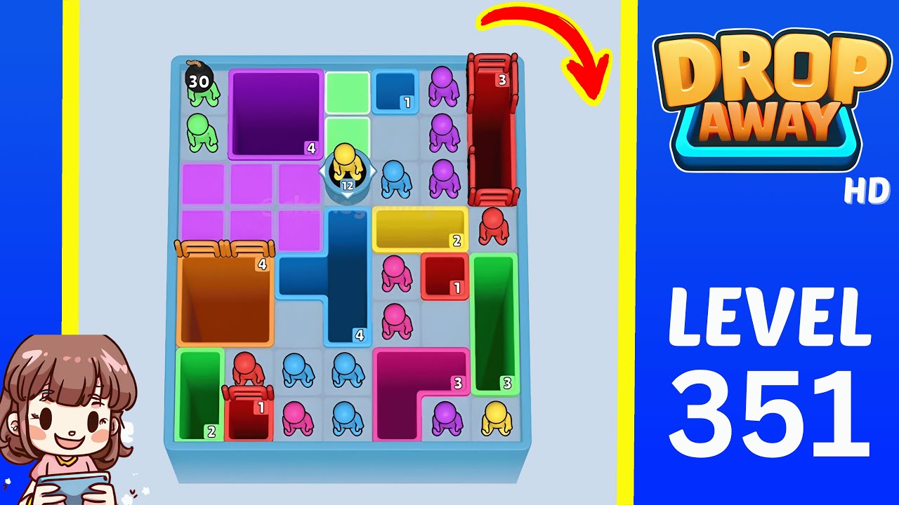 Drop Away Level 351: Drop Away Level 351 - Walkthrough Solution Game