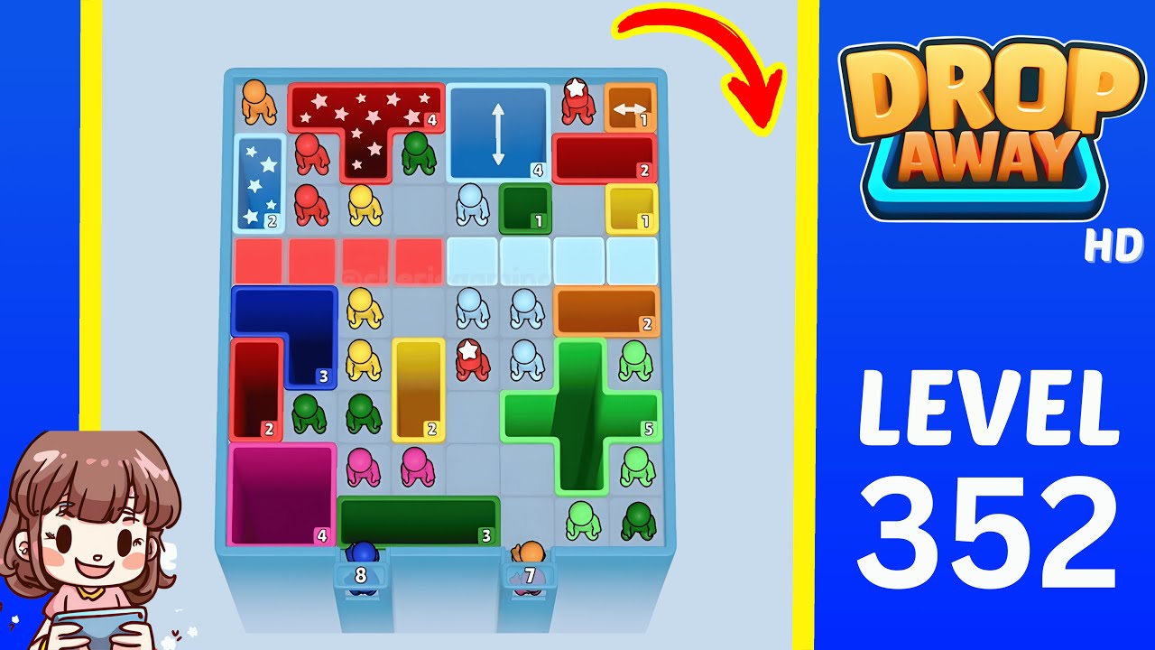 Drop Away Level 352: Drop Away Level 352 - Walkthrough Solution Game
