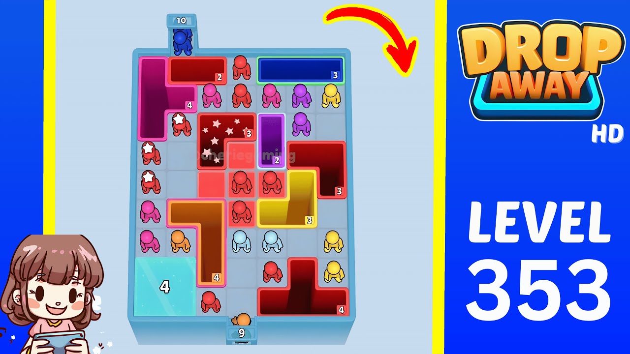 Drop Away Level 353: Drop Away Level 353 - Walkthrough Solution Game