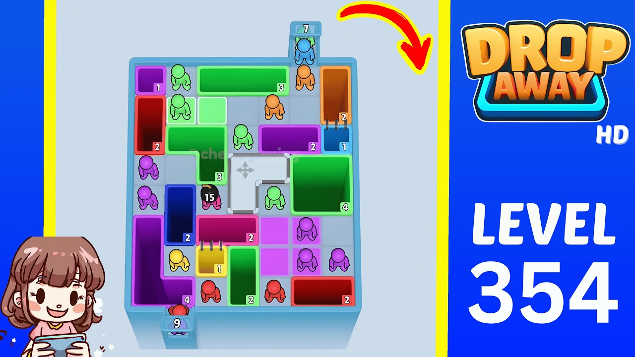 Drop Away Level 354: Drop Away Level 354 - Walkthrough Solution Game