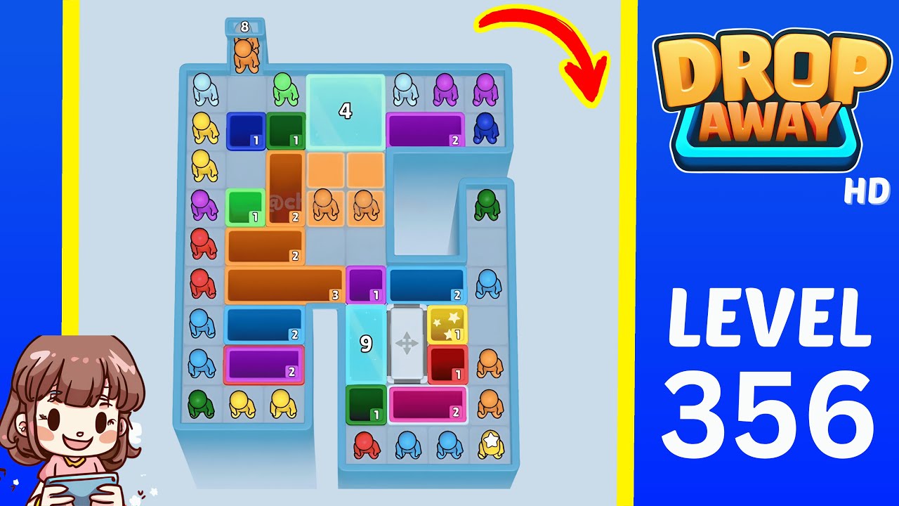 Drop Away Level 356: Drop Away Level 356 - Walkthrough Solution Game