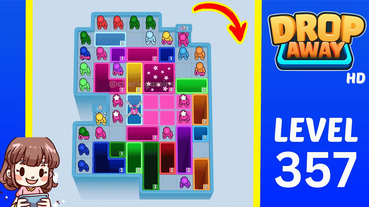 Drop Away Level 357: Drop Away Level 357 - Walkthrough Solution Game