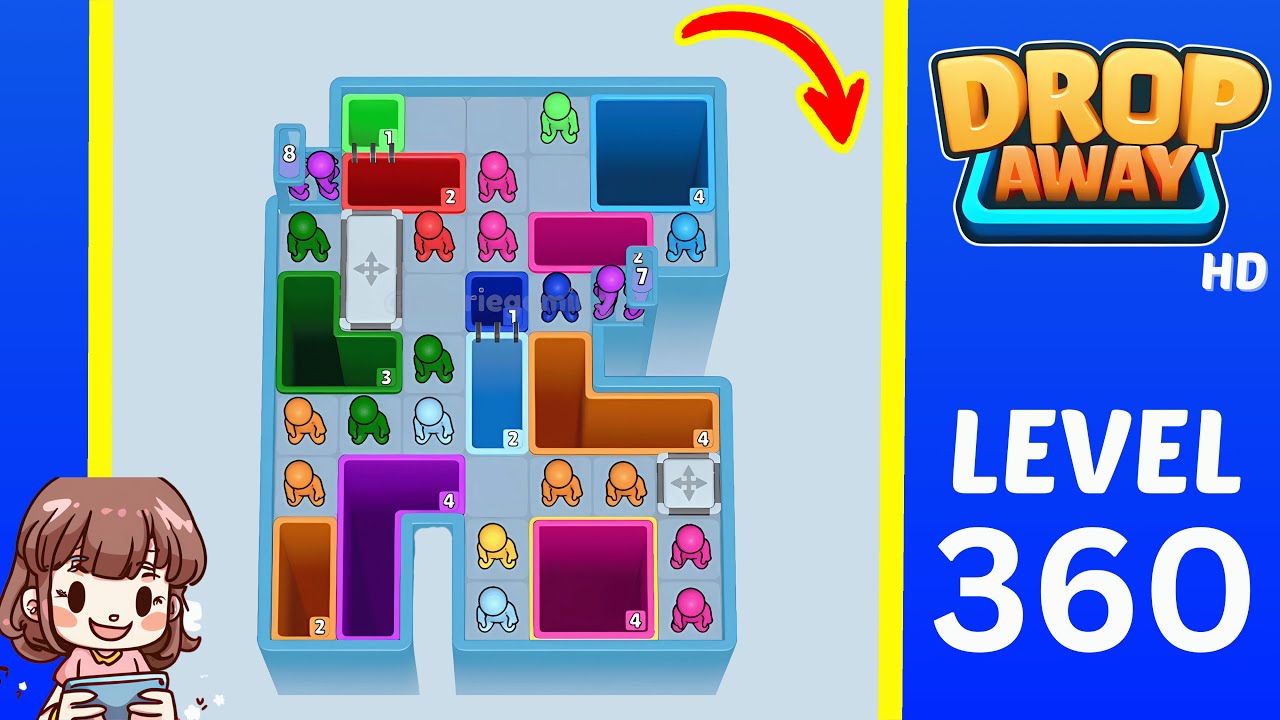 Drop Away Level 360: Drop Away Level 360 - Walkthrough Solution Game