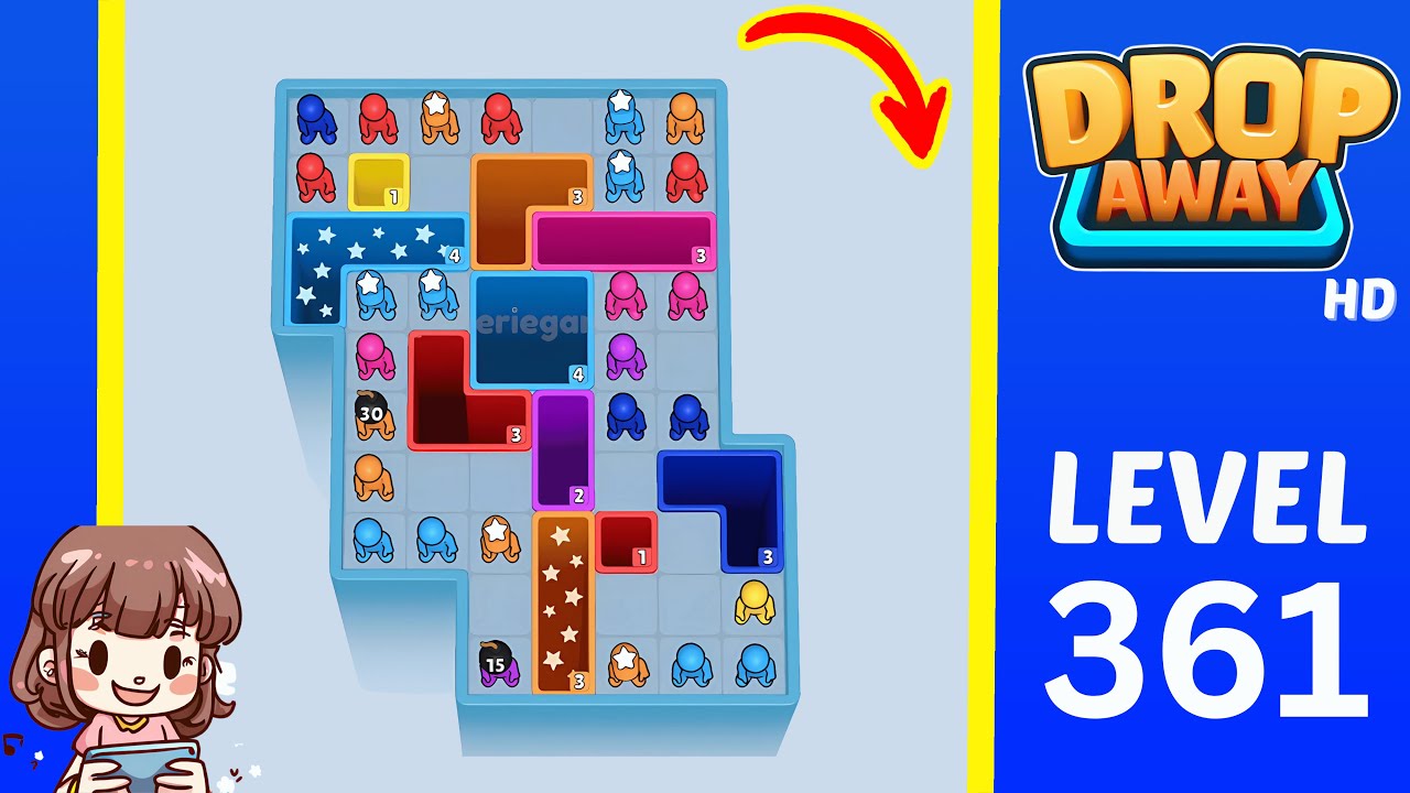 Drop Away Level 361: Drop Away Level 361 - Walkthrough Solution Game