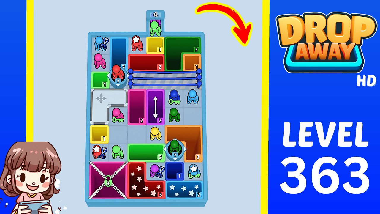 Drop Away Level 363: Drop Away Level 363 - Walkthrough Solution Game