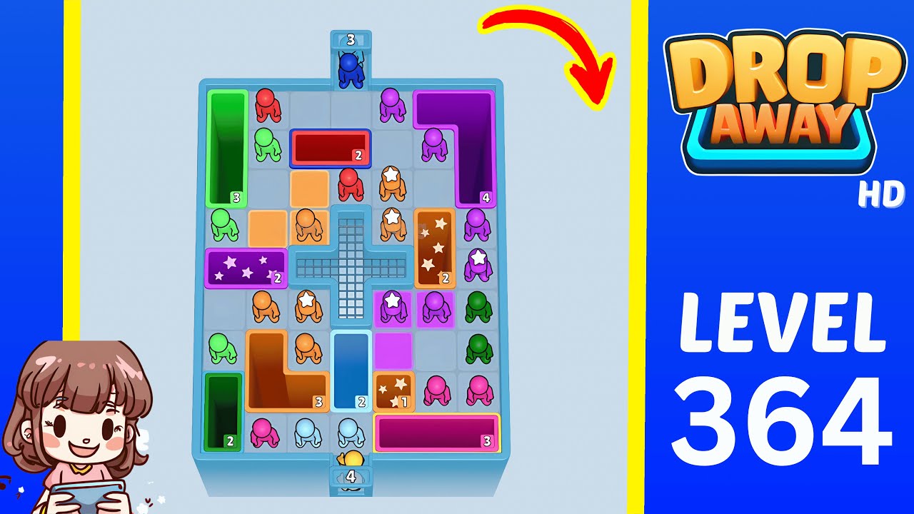 Drop Away Level 364: Drop Away Level 364 - Walkthrough Solution Game