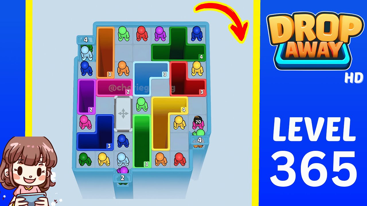 Drop Away Level 365: Drop Away Level 365 - Walkthrough Solution Game