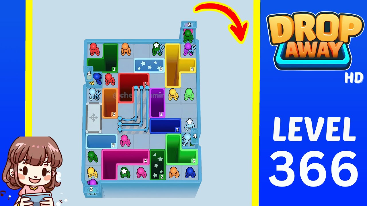 Drop Away Level 366: Drop Away Level 366 - Walkthrough Solution Game