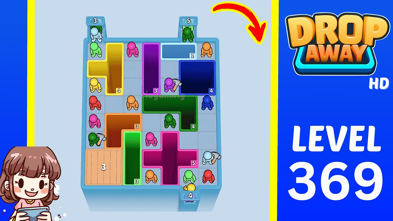 Drop Away Level 369: Drop Away Level 369 - Walkthrough Solution Game
