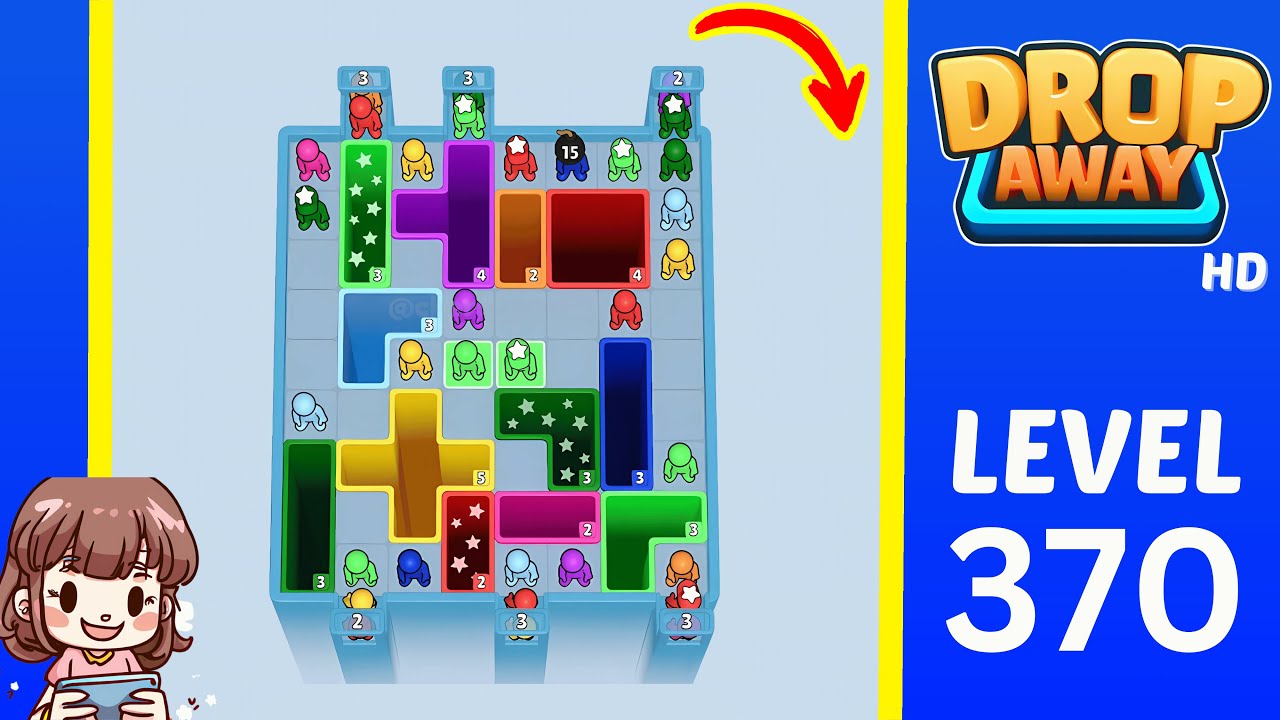 Drop Away Level 370: Drop Away Level 370 - Walkthrough Solution Game