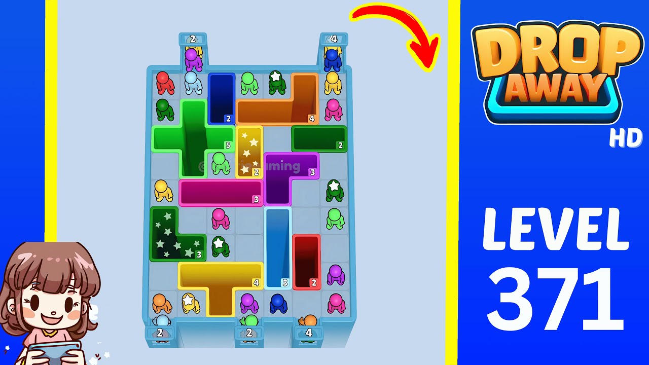 Drop Away Level 371: Drop Away Level 371 - Walkthrough Solution Game