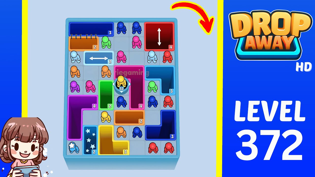 Drop Away Level 372: Drop Away Level 372 - Walkthrough Solution Game