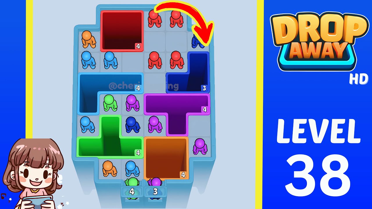 Drop Away Level 38: Drop Away Level 38 - Walkthrough Solution Game