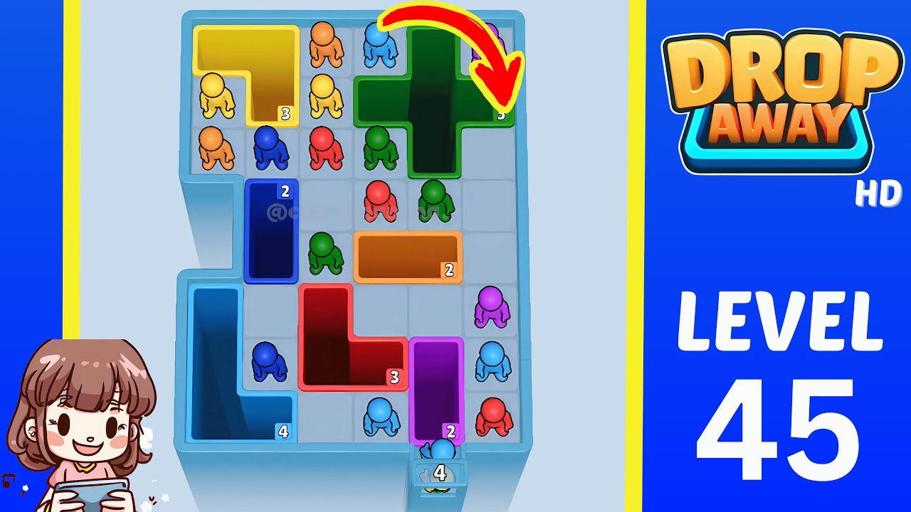 Drop Away Level 45: Drop Away Level 45 - Walkthrough Solution Game