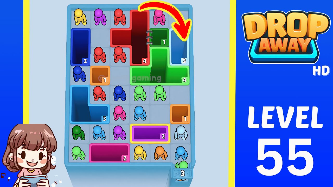 Drop Away Level 55: Drop Away Level 55 - Walkthrough Solution Game