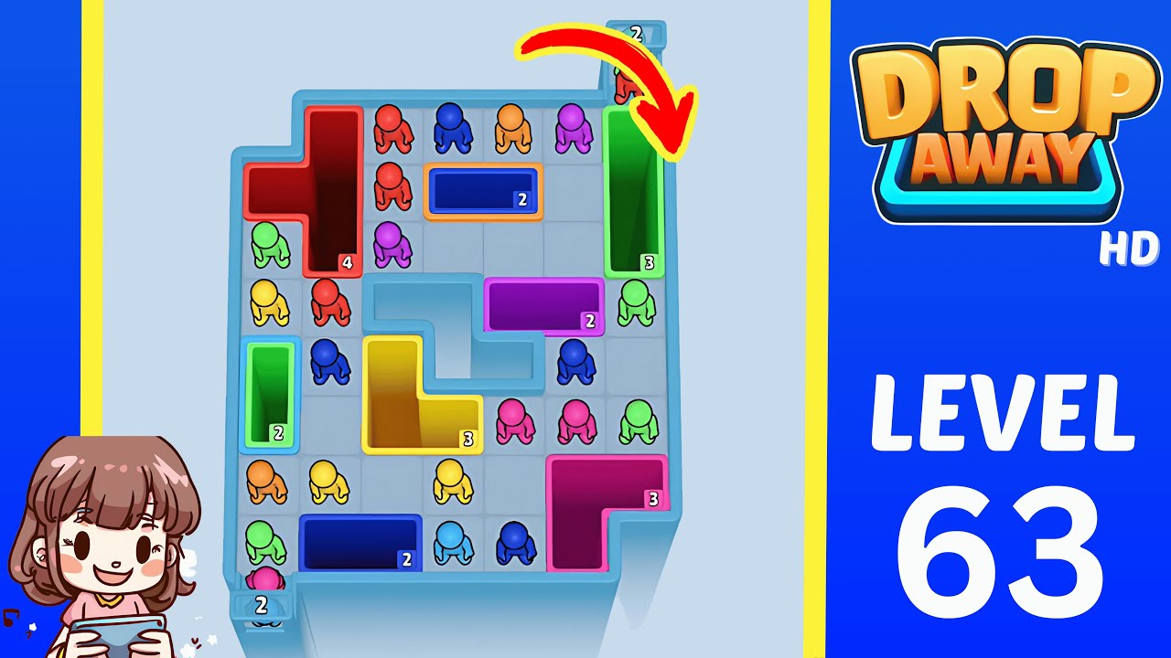 Drop Away Level 63: Drop Away Level 63 - Walkthrough Solution Game
