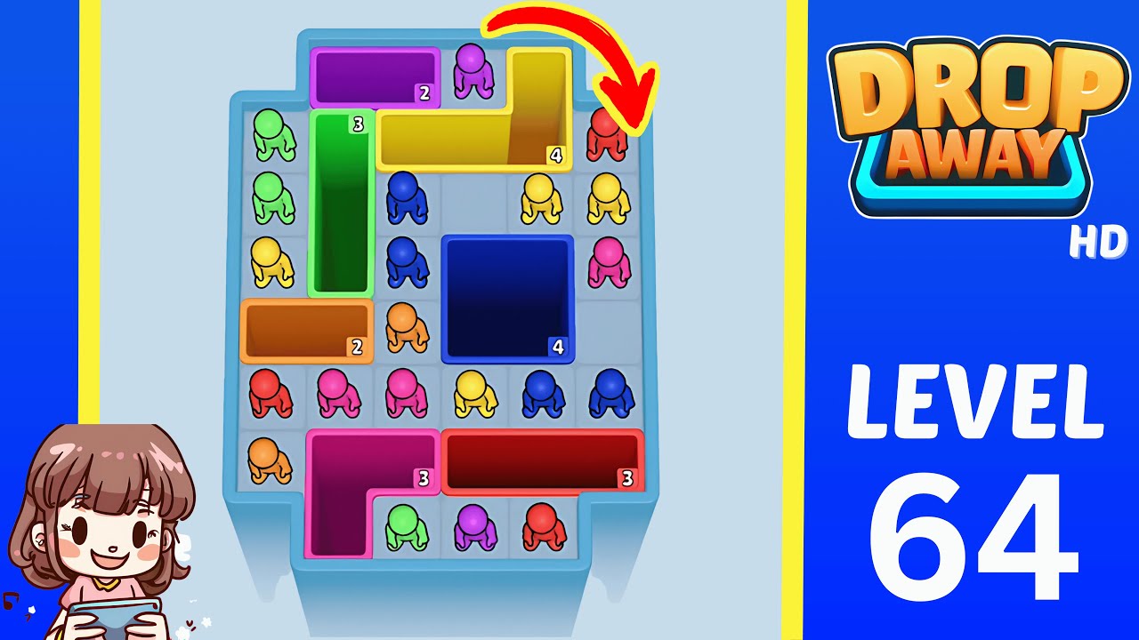 Drop Away Level 64: Drop Away Level 64 - Walkthrough Solution Game