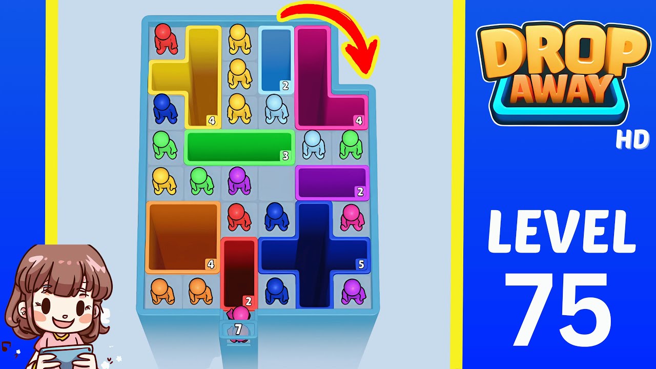 Drop Away Level 75: Drop Away Level 75 - Walkthrough Solution Game