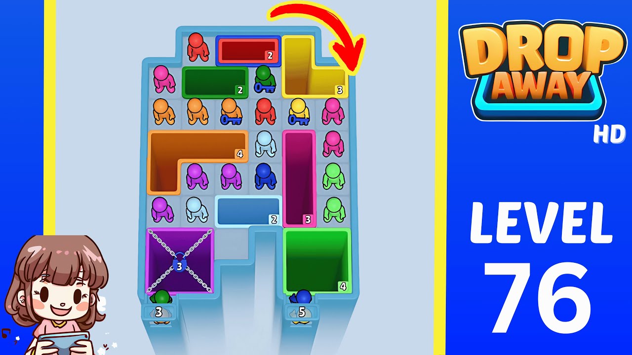 Drop Away Level 76: Drop Away Level 76 - Walkthrough Solution Game
