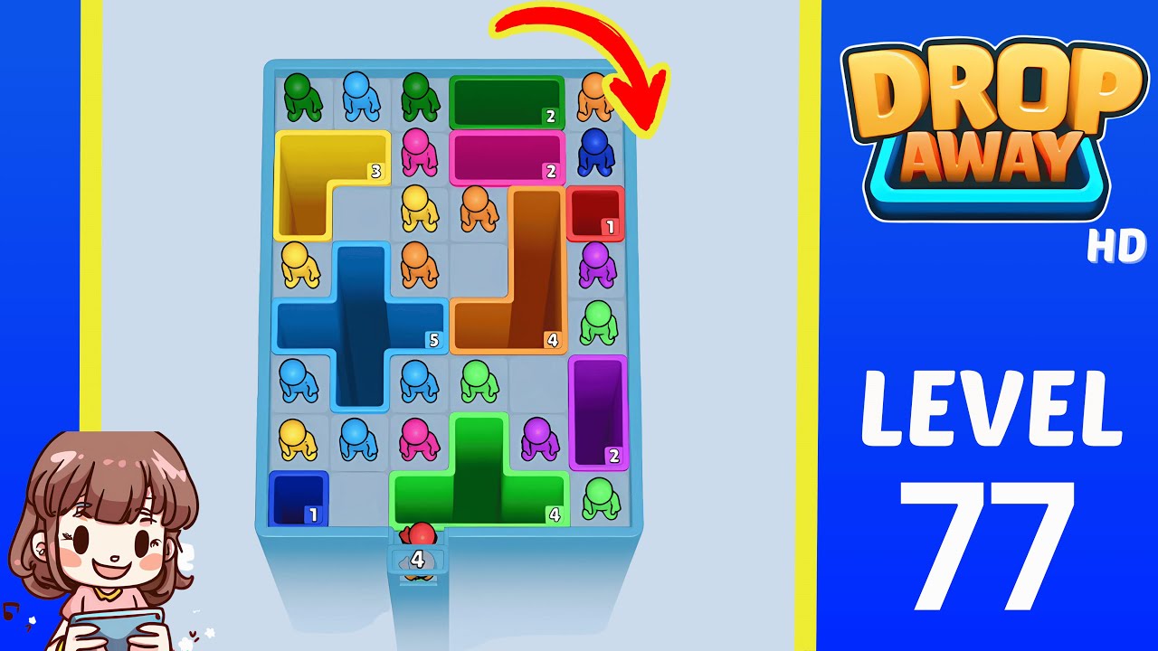 Drop Away Level 77: Drop Away Level 77 - Walkthrough Solution Game