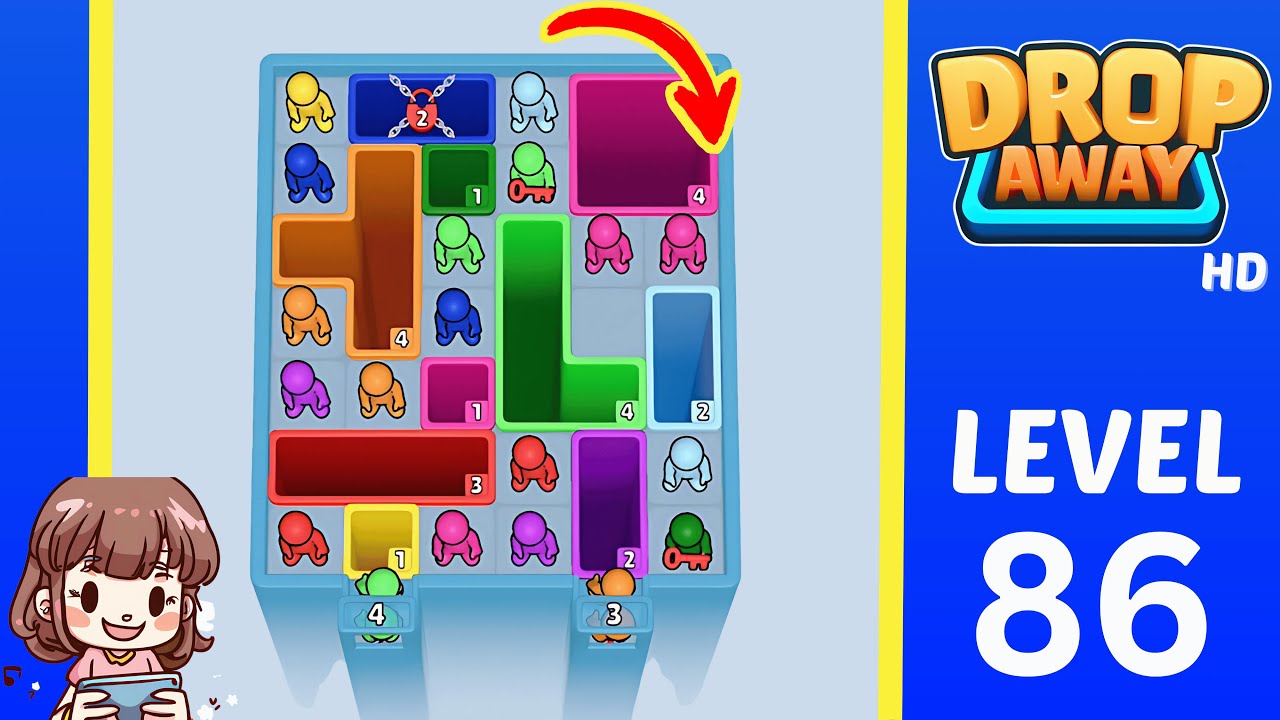 Drop Away Level 86: Drop Away Level 86 - Walkthrough Solution Game