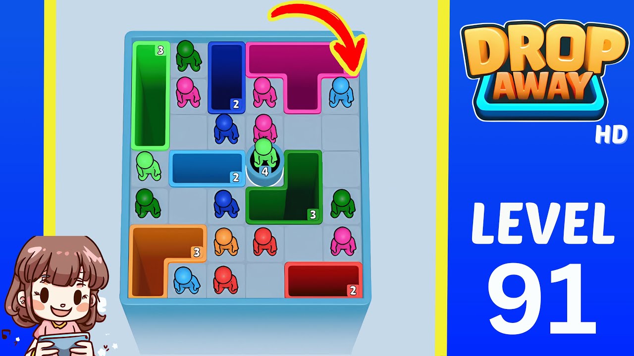 Drop Away Level 91: Drop Away Level 91 - Walkthrough Solution Game