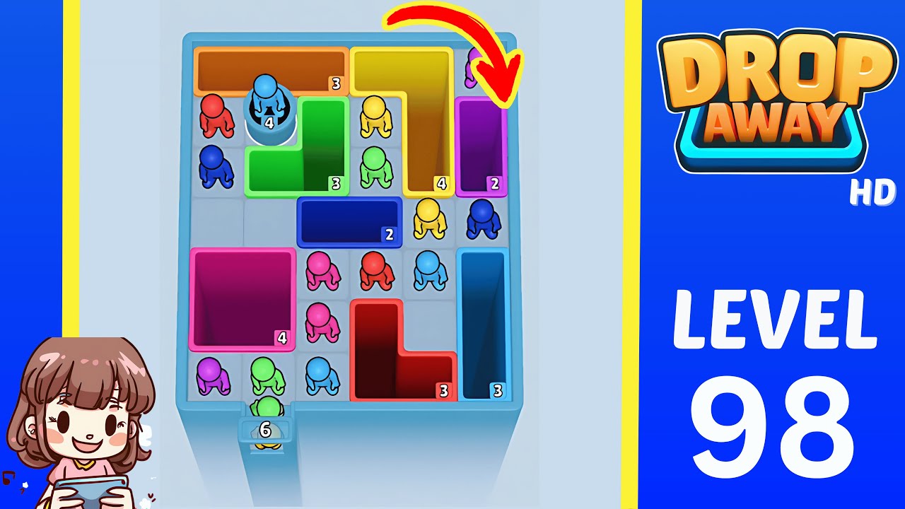 Drop Away Level 98: Drop Away Level 98 - Walkthrough Solution Game